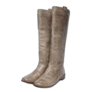 FRYE PAIGE tall boots leather tan gray brown western cowgirl Womens size 6.5